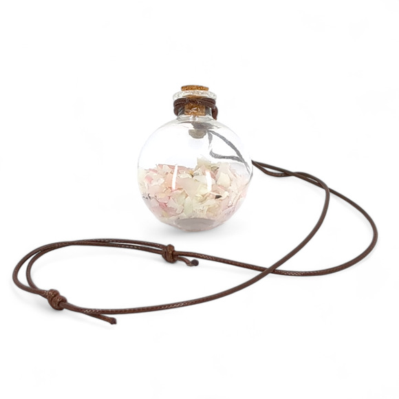 Uranium Glass Shard Globe Glowing Car Charm Suncatcher Wish Bottle Handmade - Picture 9 of 9